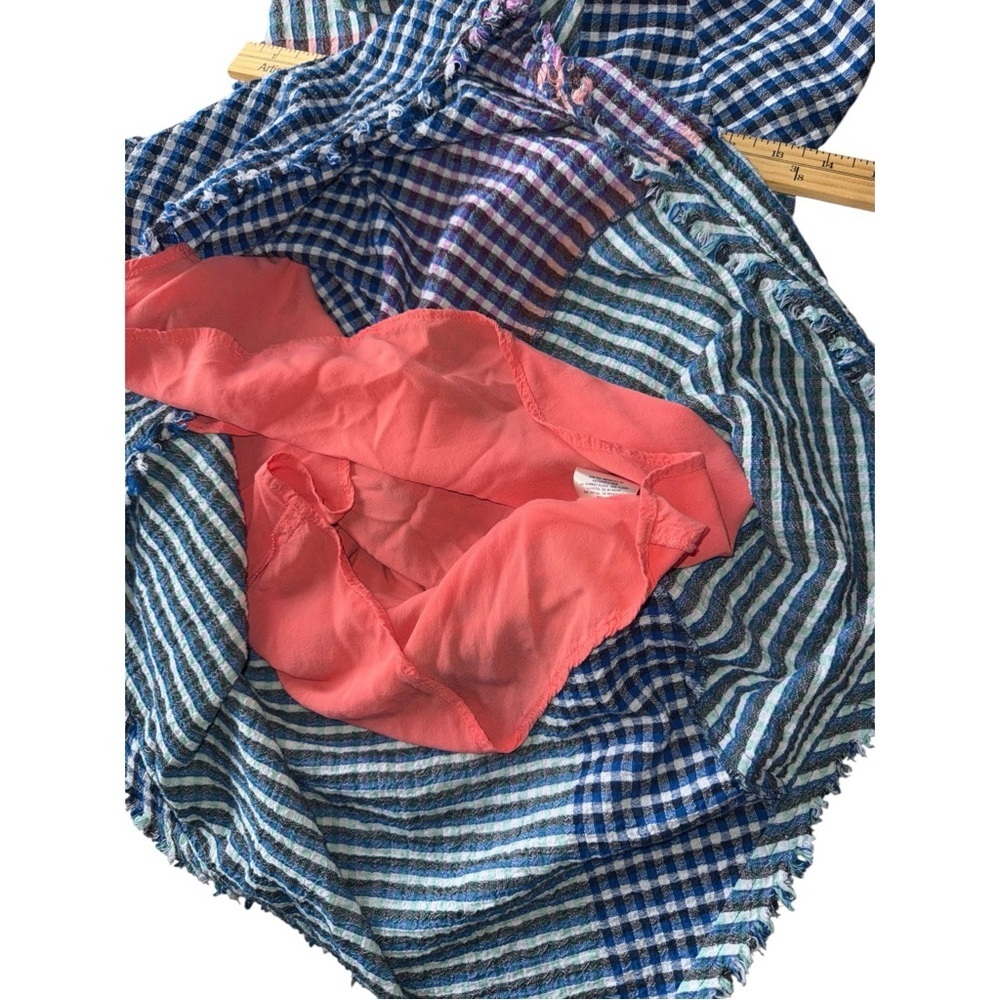 Anthropologie Maeve Waverly Gingham One Shoulder Dress Size 8 - Picture 5 of 9
